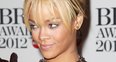 Rihanna arrives at the BRIT Awards 2012