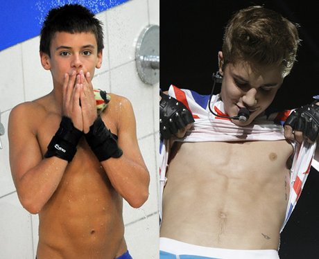 Tom Daley and Justin Bieber