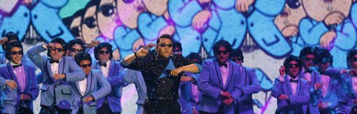 Psy performs during the 2012 MTV European Music Aw