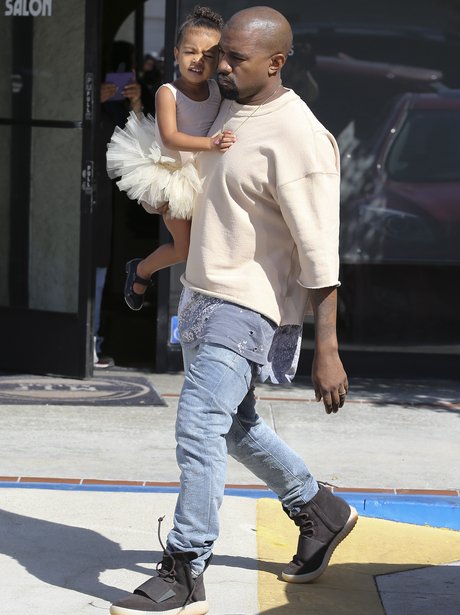 Kanye West and North enjoy some daddy-daughter time on the way to ...